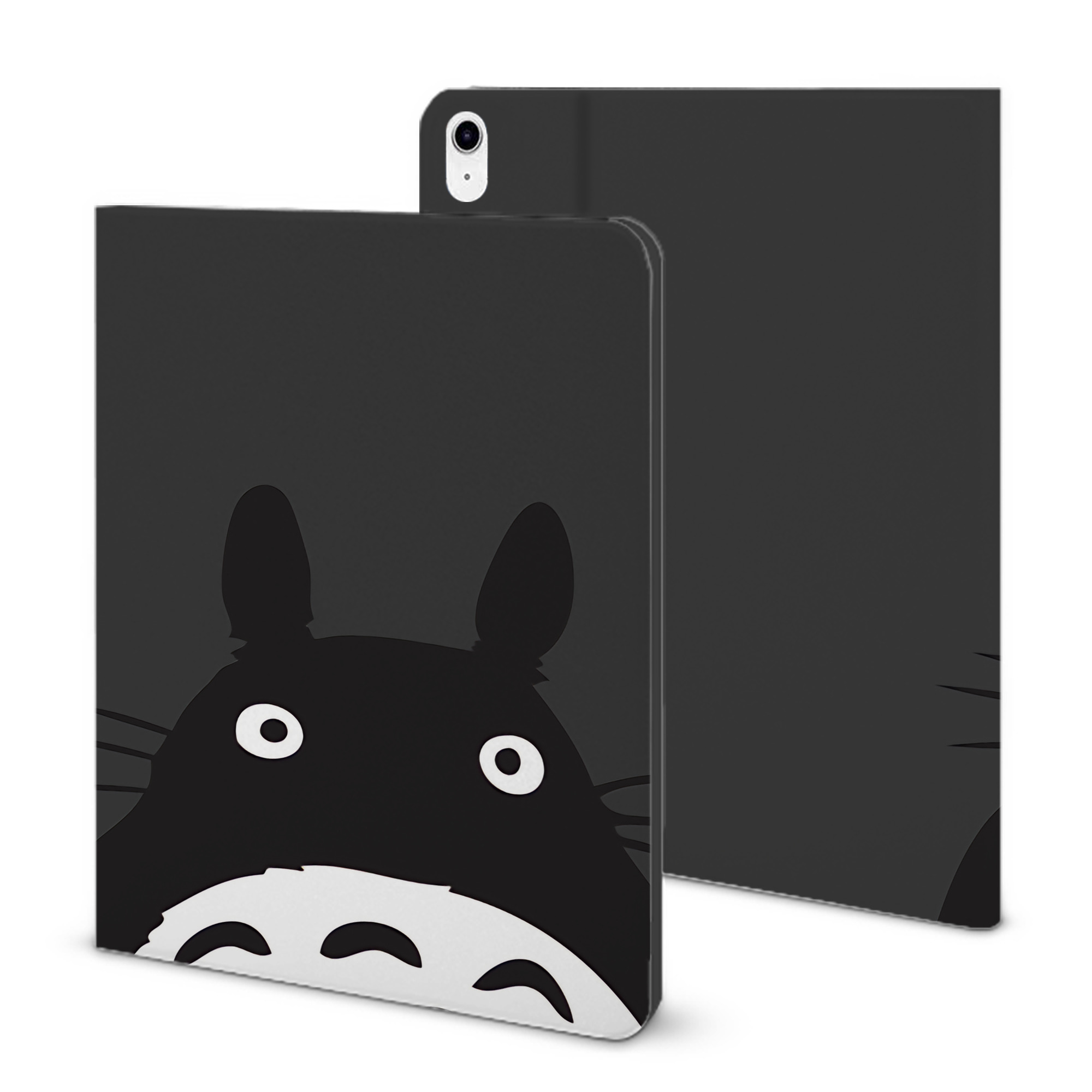 （画像用） となりのトトロ 草壁メイ 草壁サツキ My Neighbor Totoro Satsuki Kusakabe Mei Kusakabe IPad ケース ブック型 PUレザー TPU 耐衝撃 軽量 薄型 ペン収納なし 全面保護 IPad 各モデル対応
